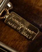 "Salvatore Ferragamo" Gancini motif layered gold bracelet