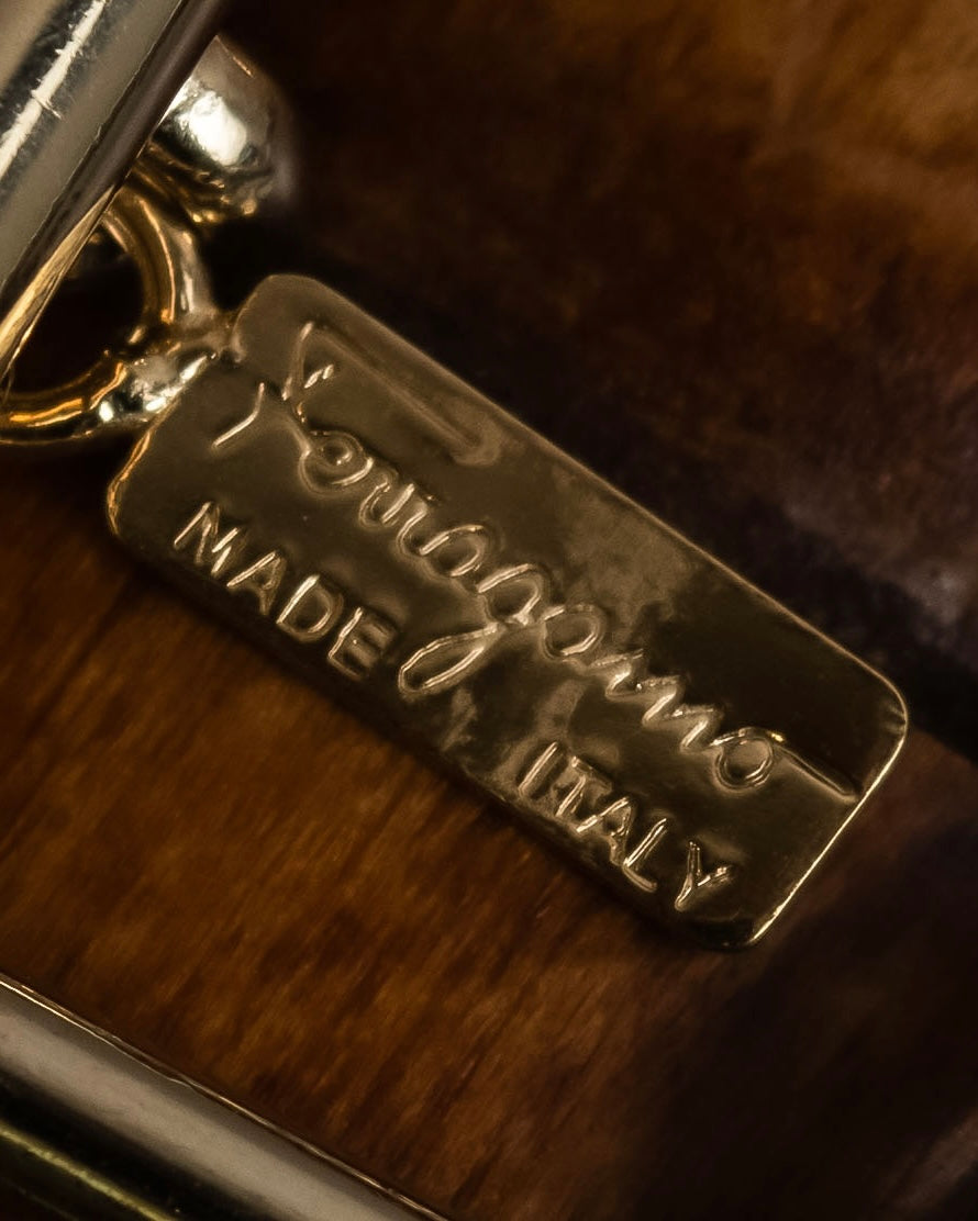 "Salvatore Ferragamo" Gancini motif layered gold bracelet