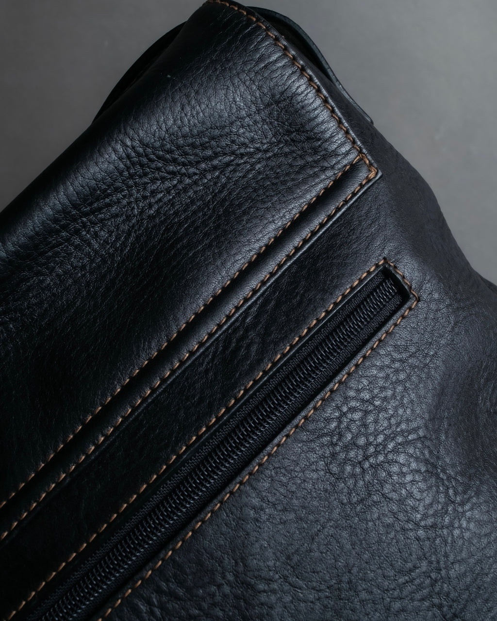 "Ralph Lauren" Saddle＆stirrup motif grained leather shoulder bag