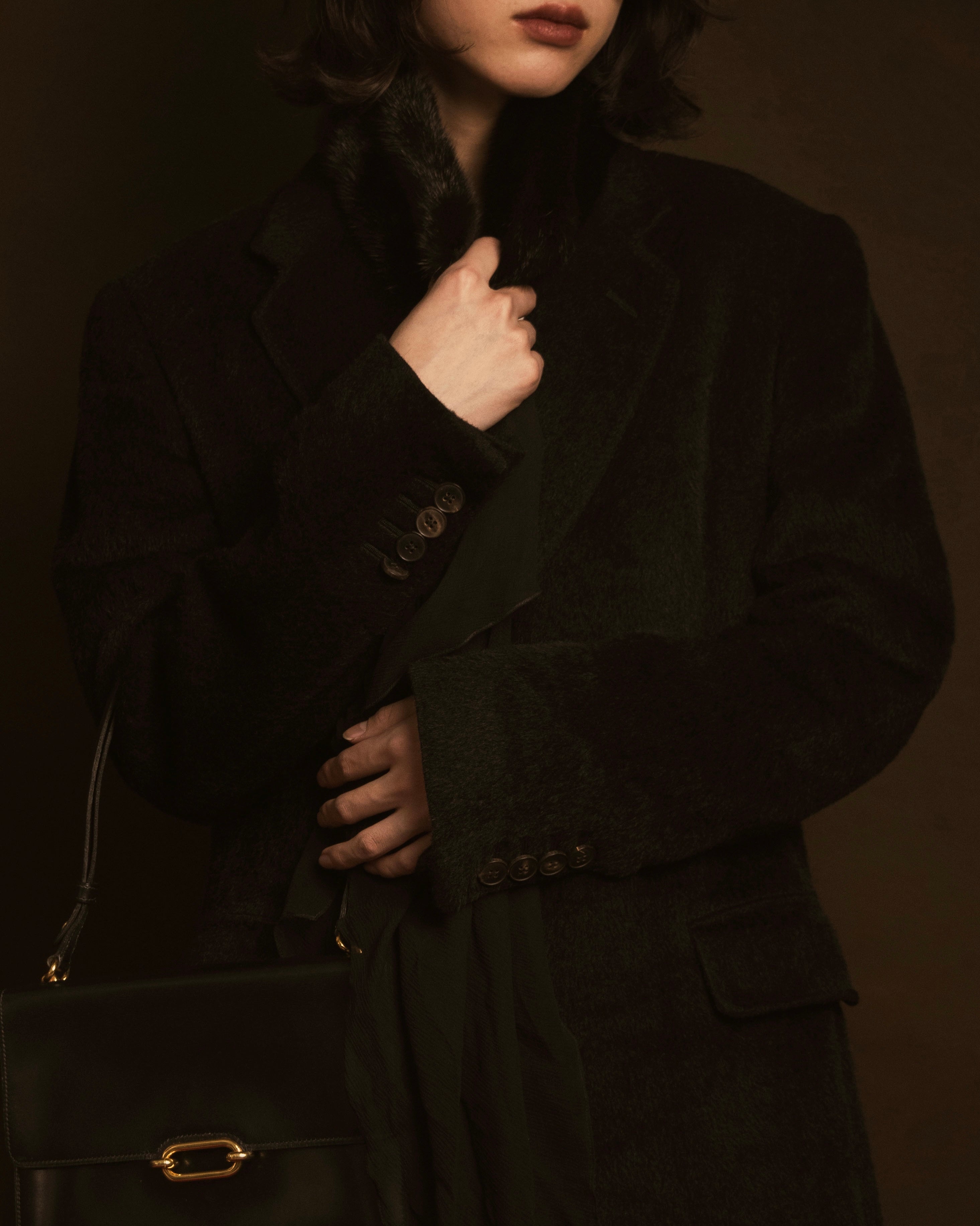 –SPECIAL– "GUCCI" 09-12’s Classically tailored llama-blend Chesterfield coat