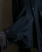 "COMME des GARCONS" 99SS sheer drape docking detail tailored jacket