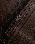 "LOEWE" Ostrich leather bi-fold wallet