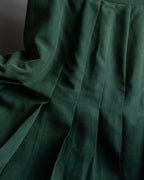 "PRADA" 100% silk pleated flared maxi skirt