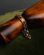 "Christian Dior" 90's Gold tone rhinestone chain bracelet