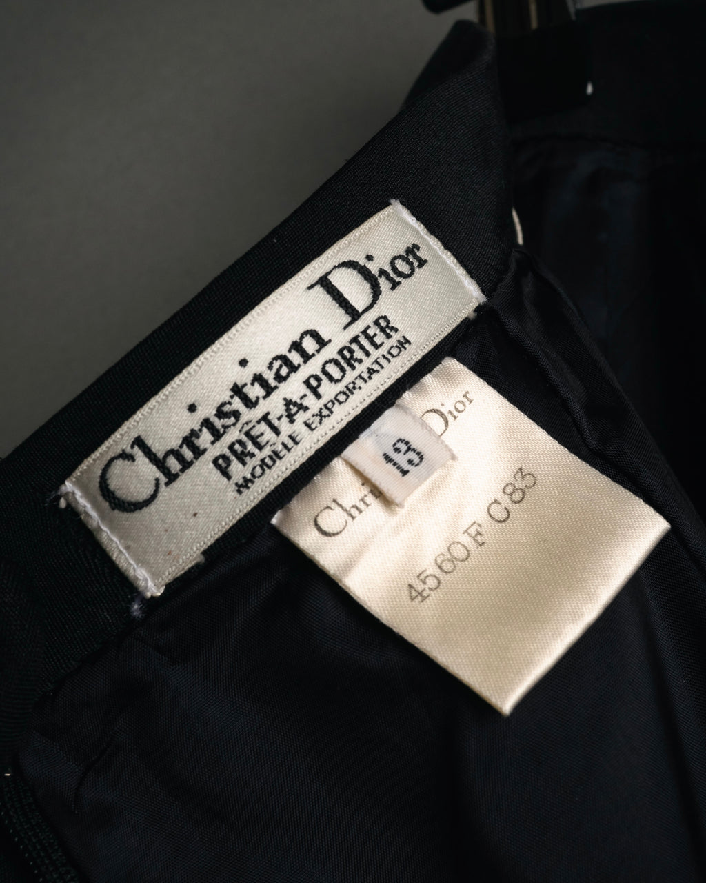 “Christian Dior” 80’s-90’s Silk draped long skirt