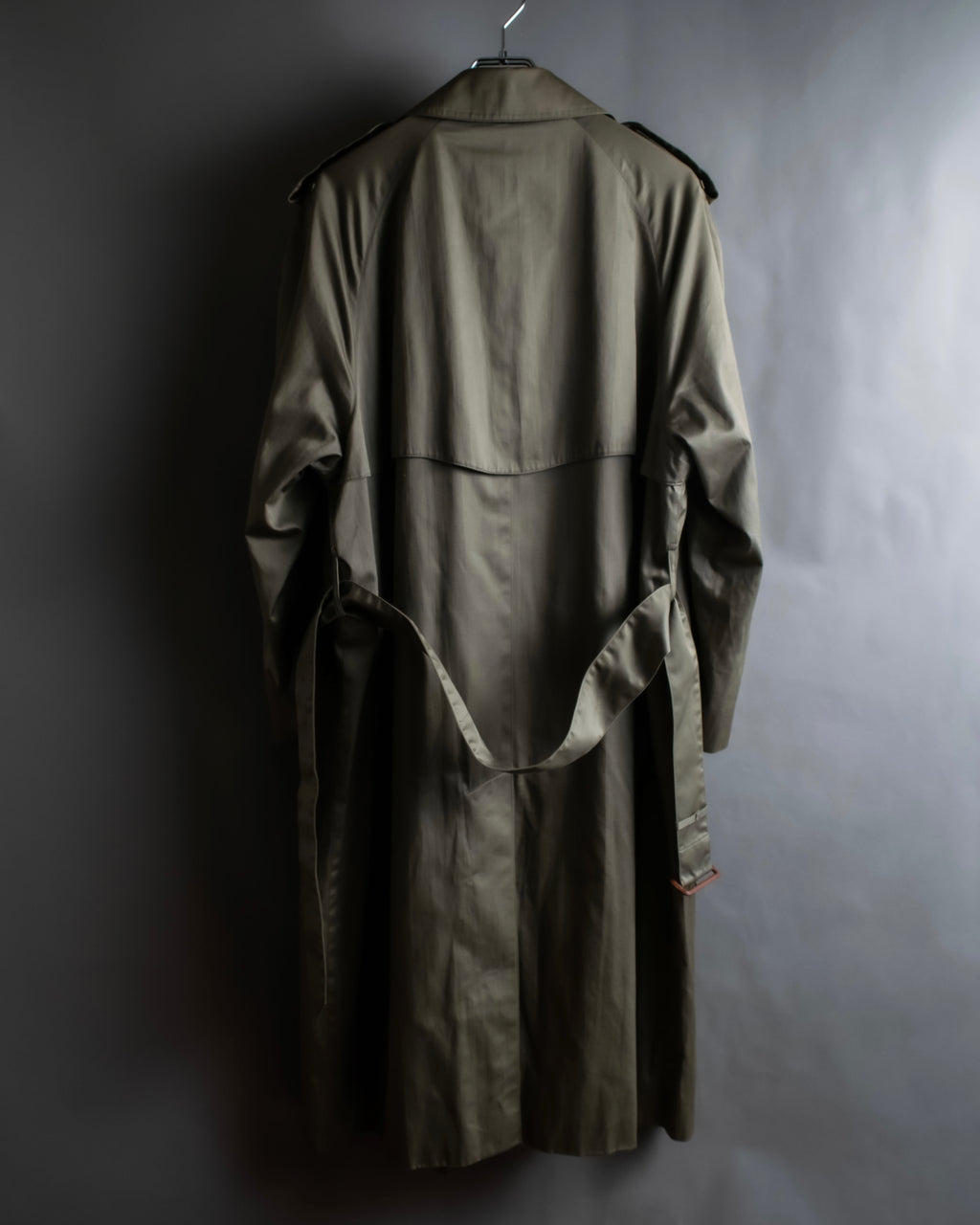 "Burberrys" Dark khaki belted trench coat