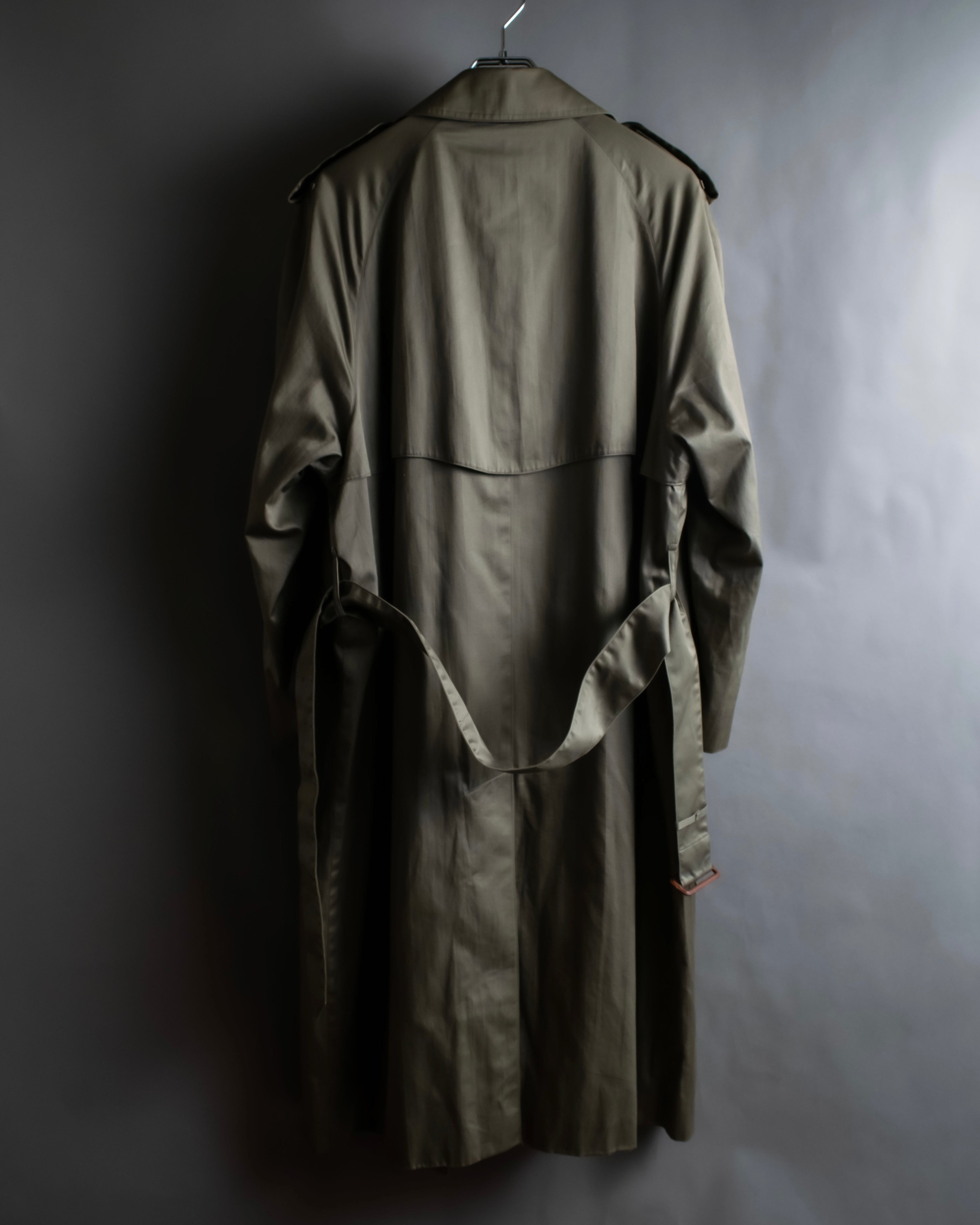 "Burberrys" Dark khaki belted trench coat