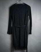 “DRIES VAN NOTEN” 90’s–Early 00’s Cashmere and silk layered belted cardigan