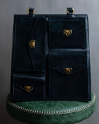 "Salvatore Ferragamo" Pocket detail leather combination tote bag