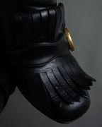 "GUCCI" Leather gg fringe heeled ankle boots