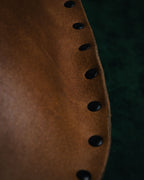 "miu miu" 90’s-00’s Studded raw edge leather hobo bag