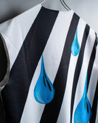 "RAF SIMONS" 14ss Neoprene graphic sleeveless T-shirt