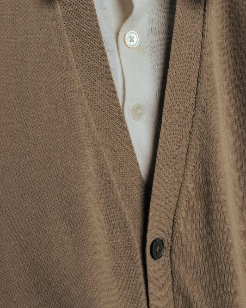 -SPECIAL- “HERMÈS” 90’s-00’s Trompe l’oeil cotton knit cardigan