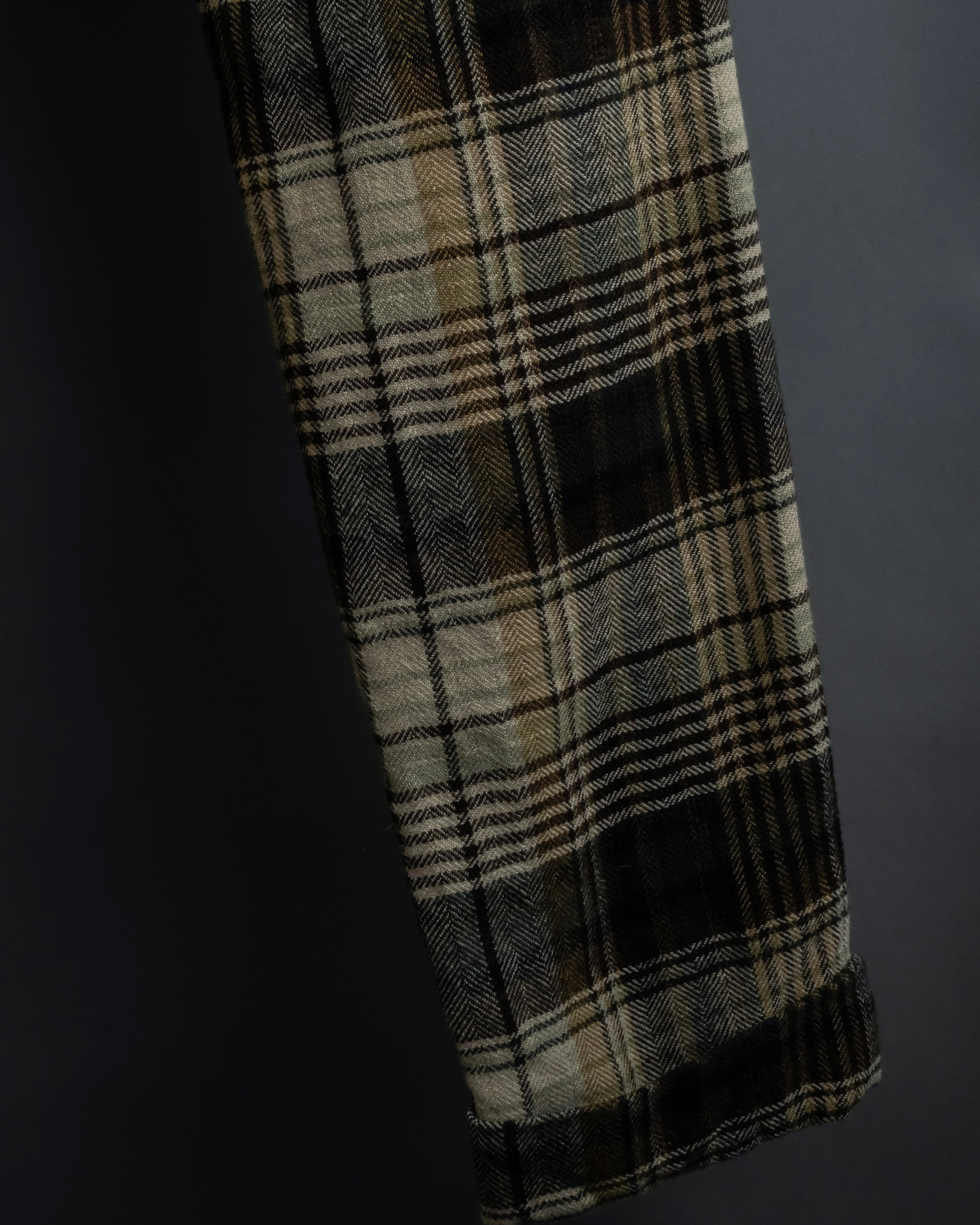"GUCCI" Brushed check pattern tapered pants