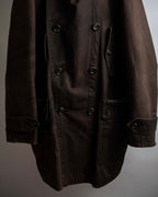 "BURBERRY" Subdued tone military detail mid-length trench coat