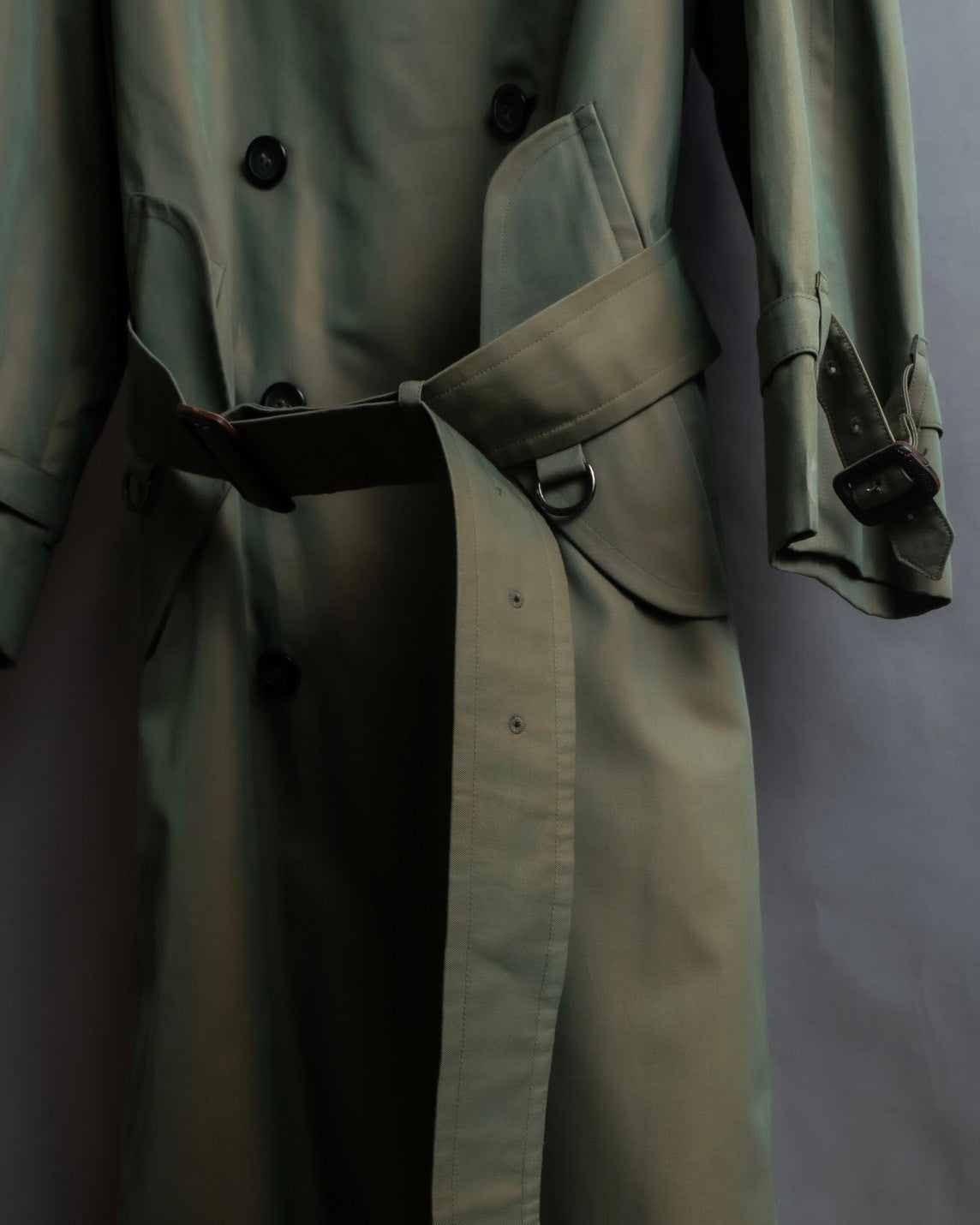 "BURBERRYS" Iridescent belted oversized trench coat