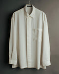 “UMBERTO GINOCCHIETTI“ 80’s-90’s pleated front ivory dress shirt