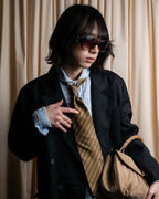 "GIORGIO ARMANI" Diagonal stripe woven silk necktie