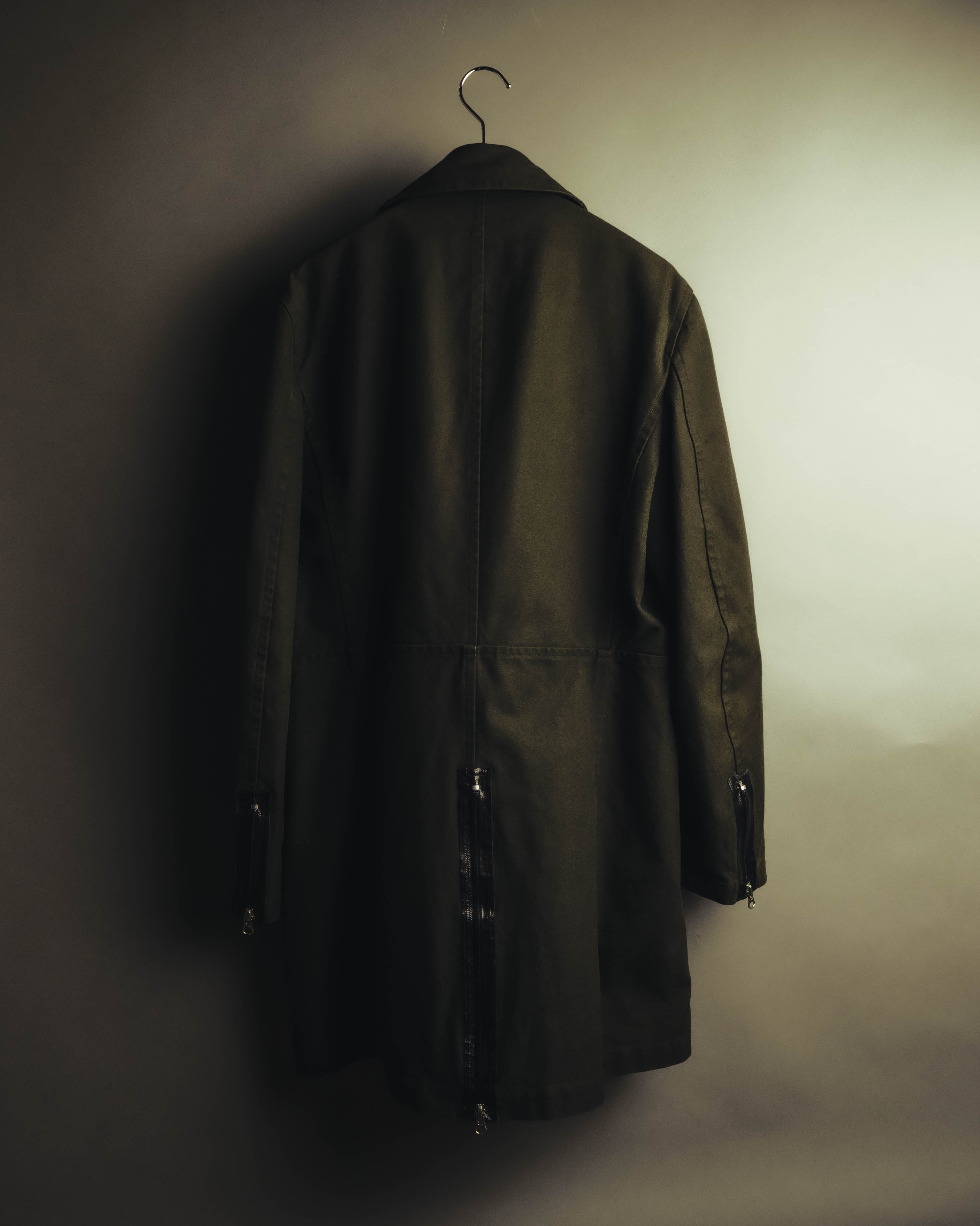 -SPECIAL- "COMME des GARÇONS HOMME" 03AW Asymmetric zip long coat