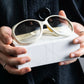 "DIOR" Butterfly frame ivory color sunglasses