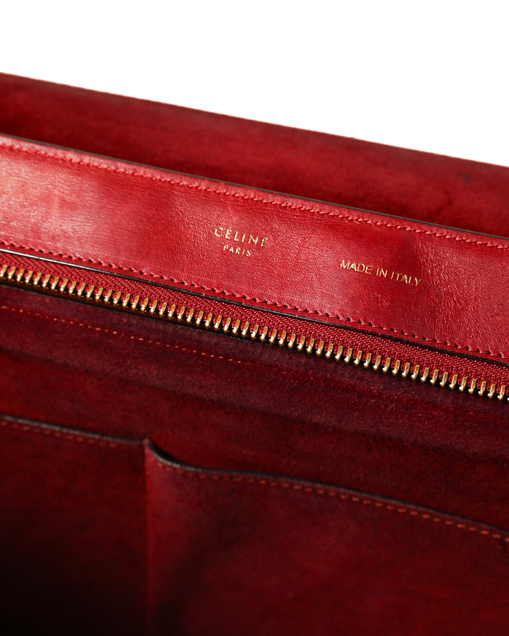 CÉLINE by Phoebe Philo
/ "Trapeze Medium" Hand Bag Red