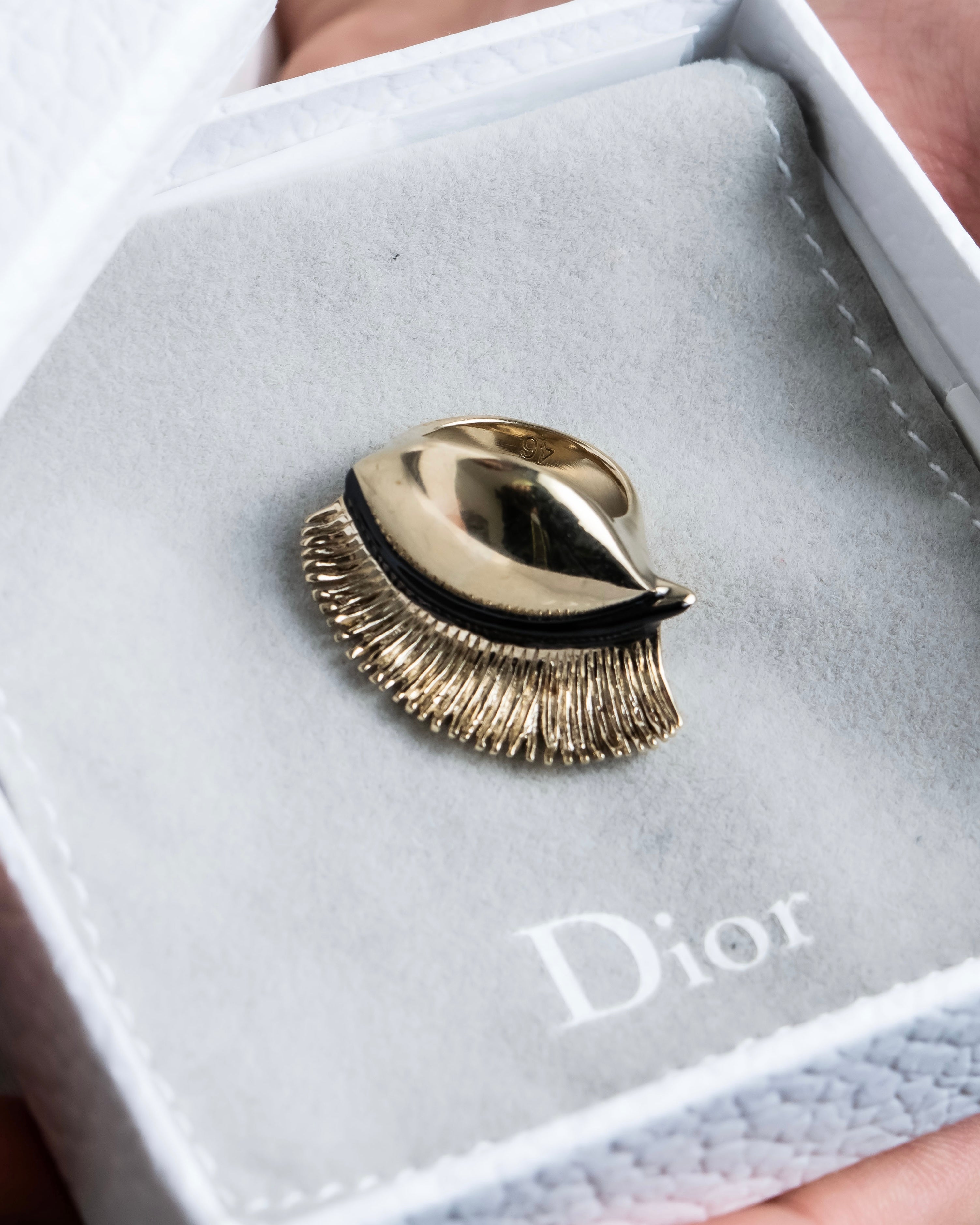 "Dior" Feather motif antique style ring
