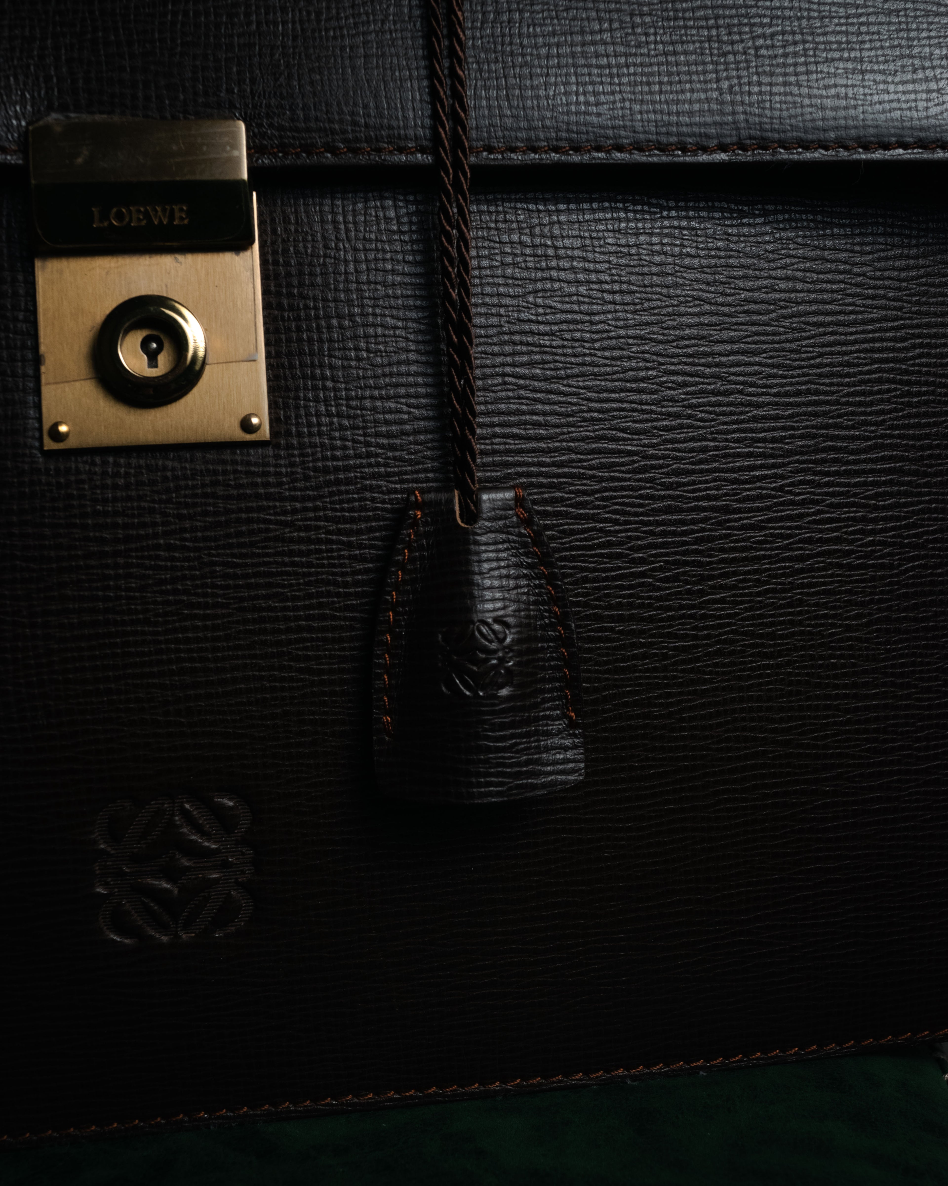 “LOEWE” 90’s Heritage anagram lock briefcase