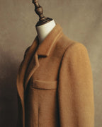 "VALENTINO MISS V" 80's-90's Camel hair single-breasted coat