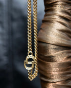 “Christian Dior” CD motif gold chain bracelet
