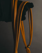 "Yves Saint Laurent" 70's-90's Woven leather shoulder bag