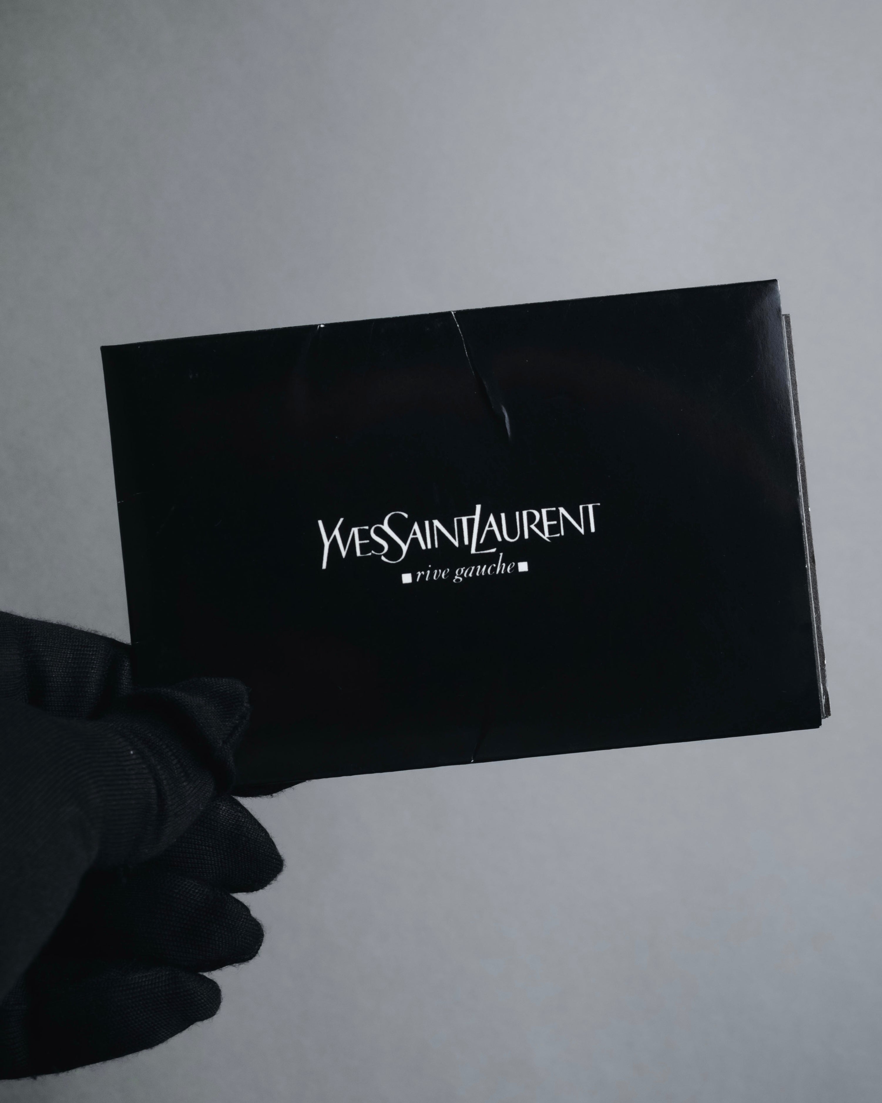 "YVES SAINT LAURENT" Stud-embellished monogram bi-fold wallet