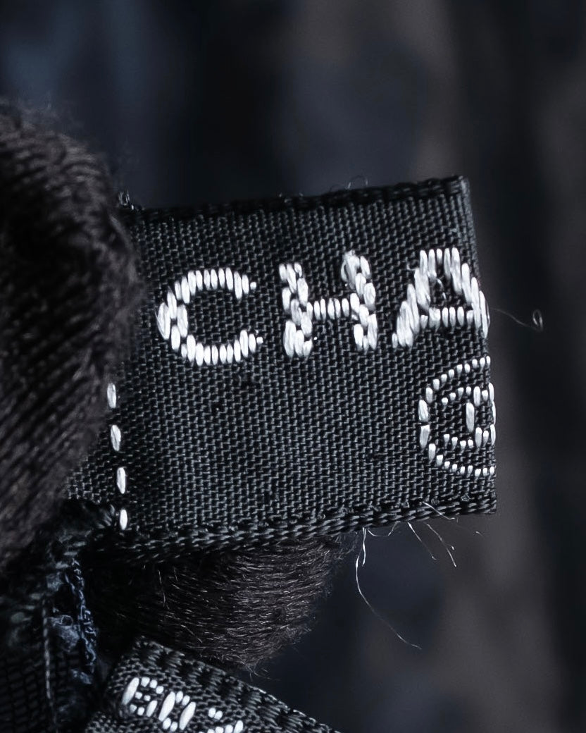 "CHANEL" Coco Mark scattered sheer large scarf