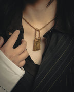 -SPECIAL- “Christian Dior“ 70’s-80’s Tassel rope chain necklace
