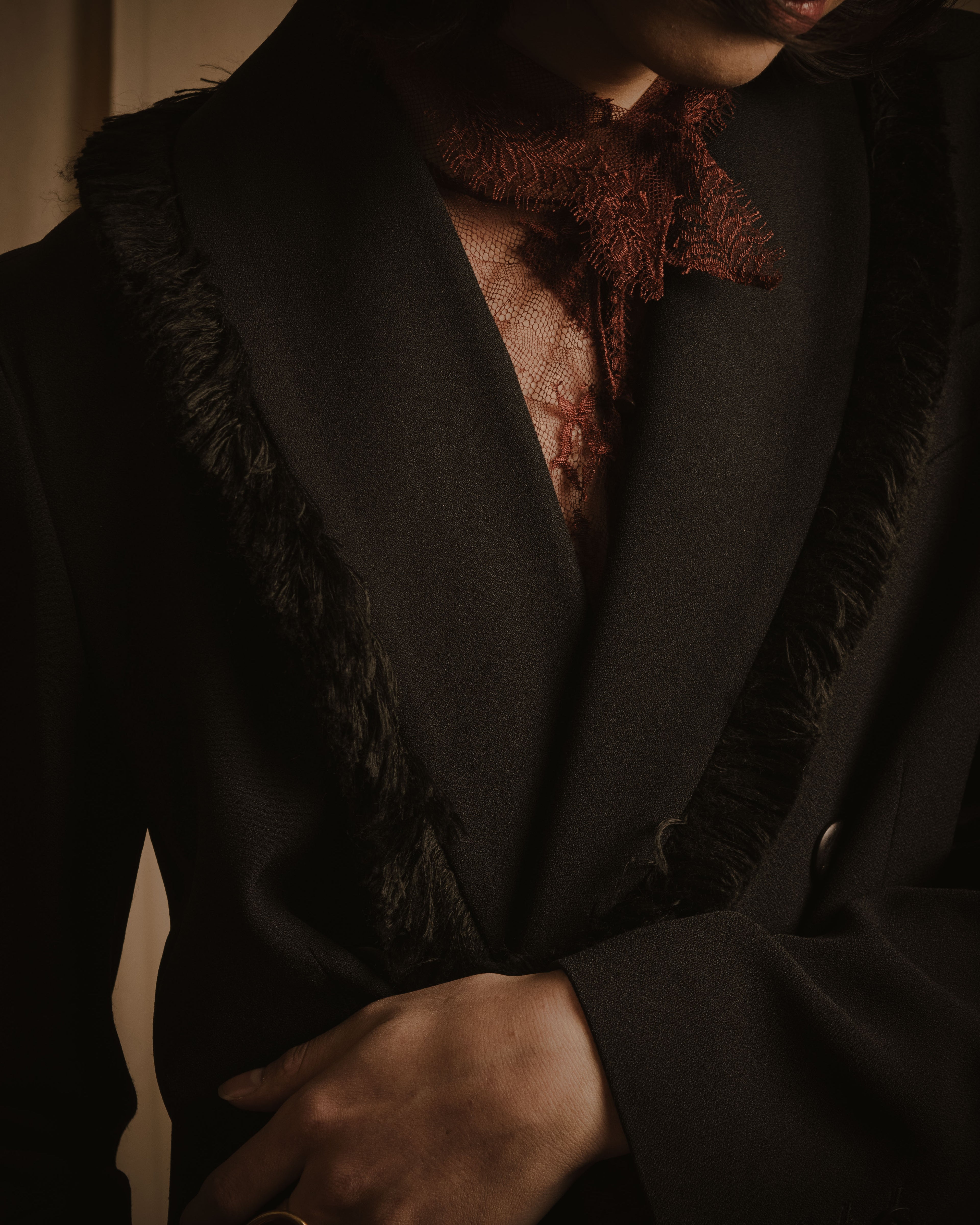 –SPECIAL– "Christian Dior"
98SS fringed peak lapel double breasted jacket