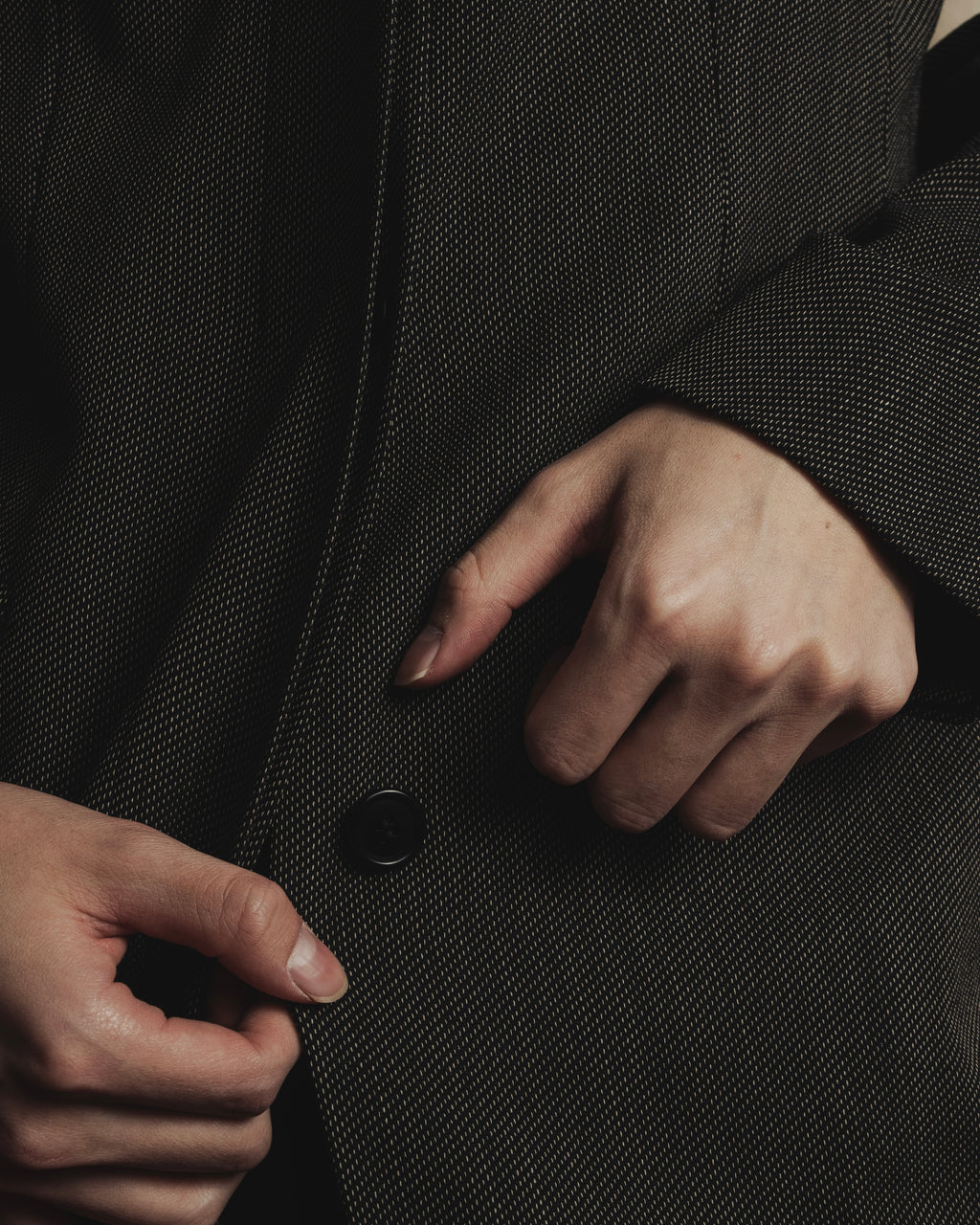 Chaqueta minimalista de los años 90-00 con cuello de esten de estiramiento y apertura frontal con cremallera de Max Mara