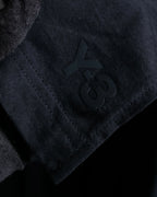 "Y-3" Asymmetrical three-stripes wrap dress