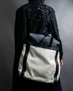 "BOTTEGA VENETA" 19AW Canvas & leather combination 2way bag