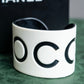 "CHANEL" COCO mark spell engraved bangle