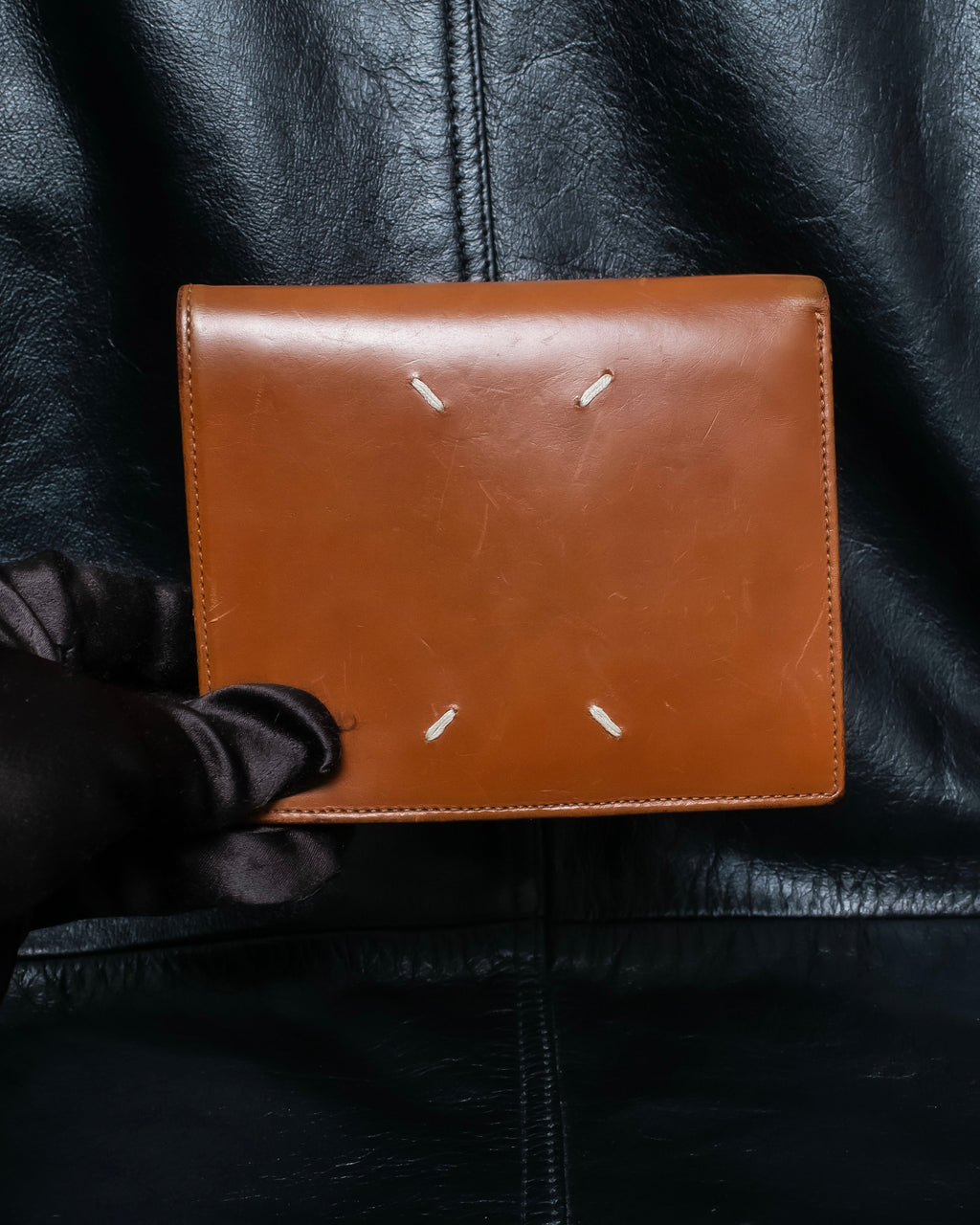 "Maison Margiela" Brown Leather Compact Wallet