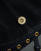 "See by Chloé" Half-moon grommet-detail suede shoulder bag