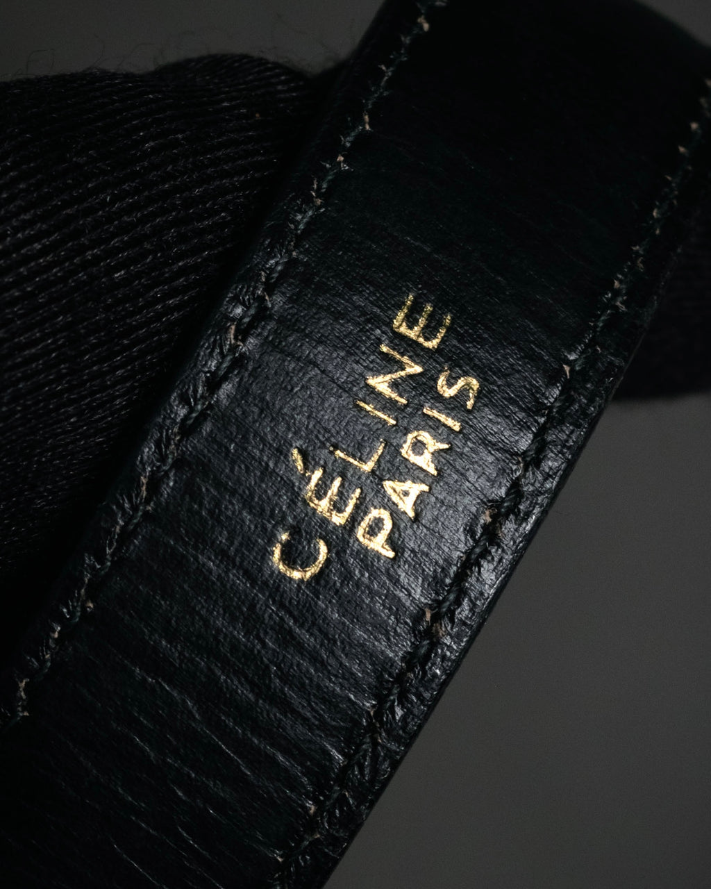 “CELINE” 80’s–90’s Equestrian hardware leather belt