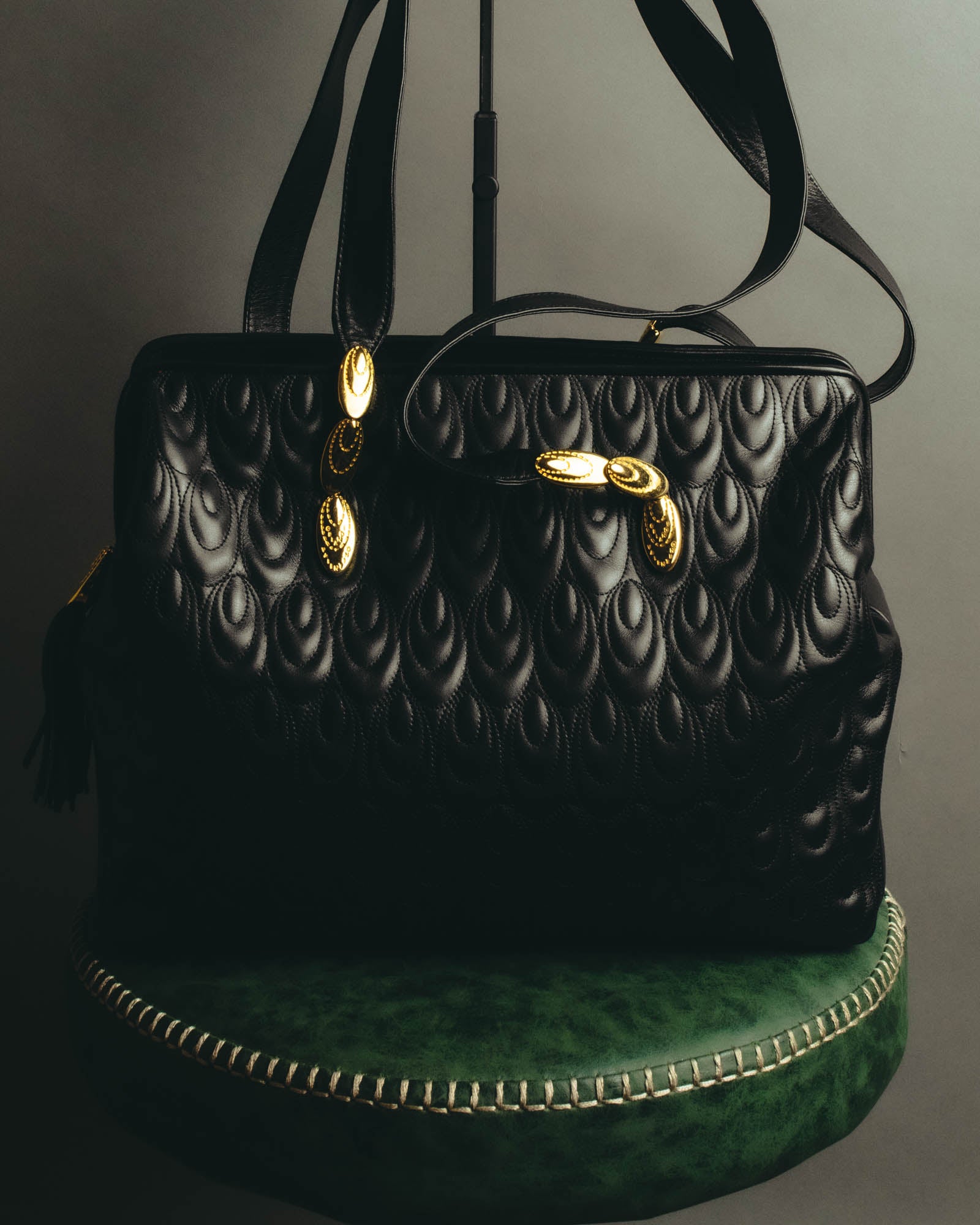 "Valentino Orlandi" 80's-90's Sculptural quilted leather shoulder bag