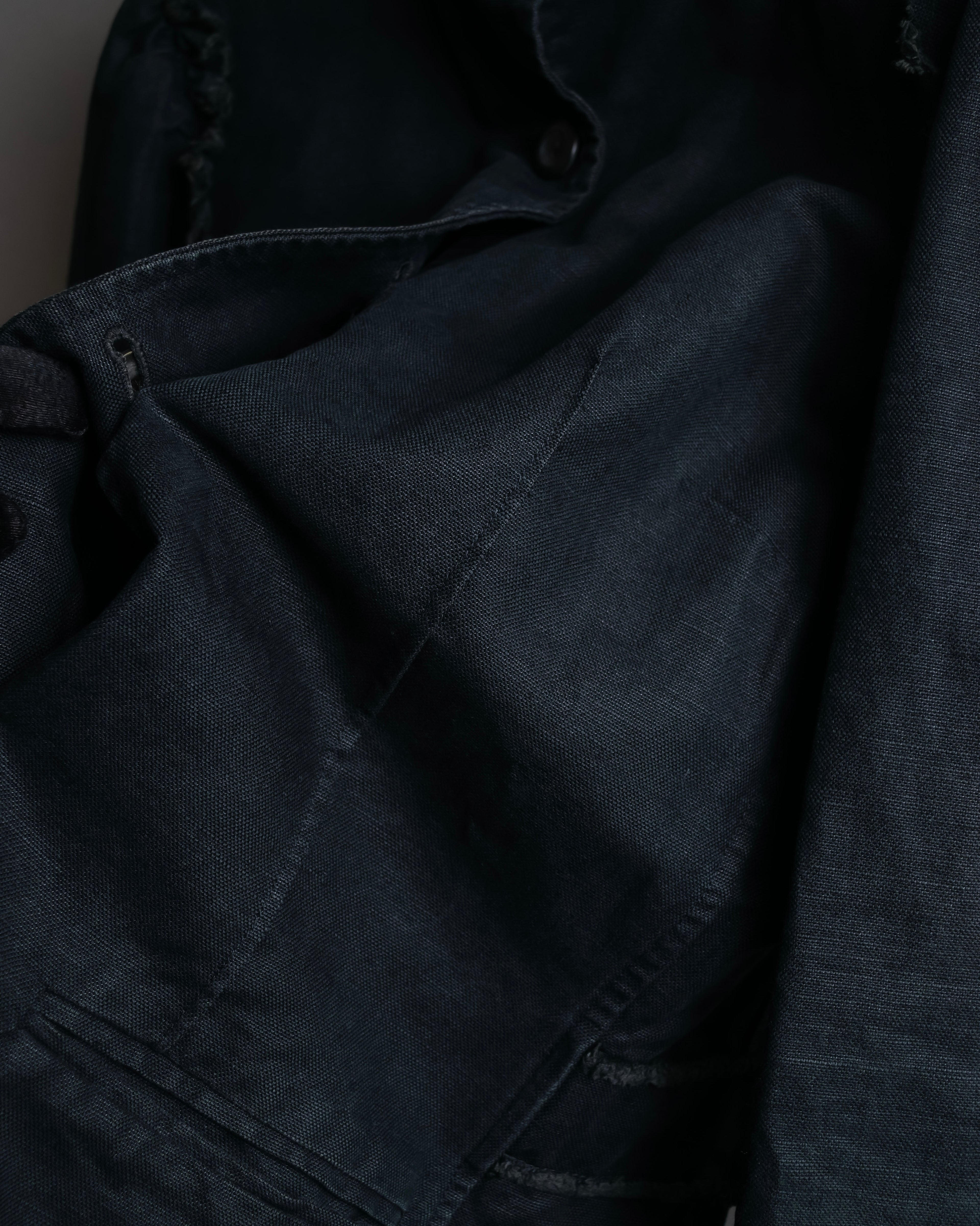 "vanessa bruno" Lace fringe design drawstring cotton linen shirt dress