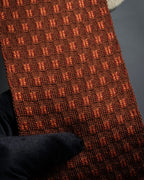 "HERMES" Mosaic dot knit silk neck tie