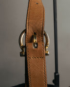 -SPECIAL- “Salvatore Ferragamo” 90’s lizard leather gancini 2way flap bag