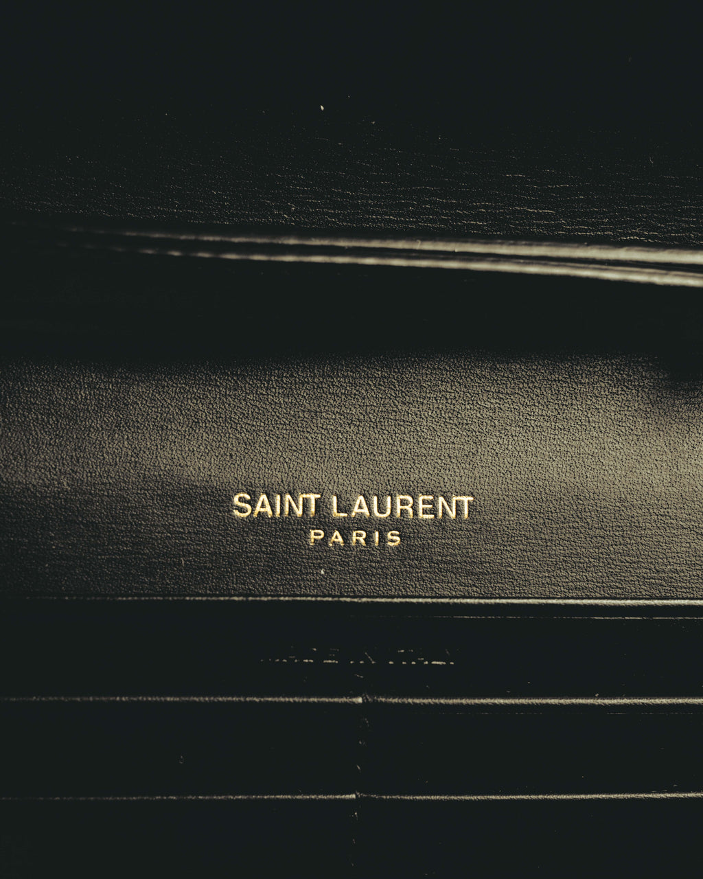 -SPECIAL- “Saint Laurent” 20’s Le Maillon smooth leather chain wallet