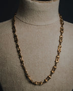 "Christian Dior" 80’s textured geometric link chain necklace