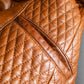 "EMPORIO ARMANI"  Quilted design brown color leather jacket