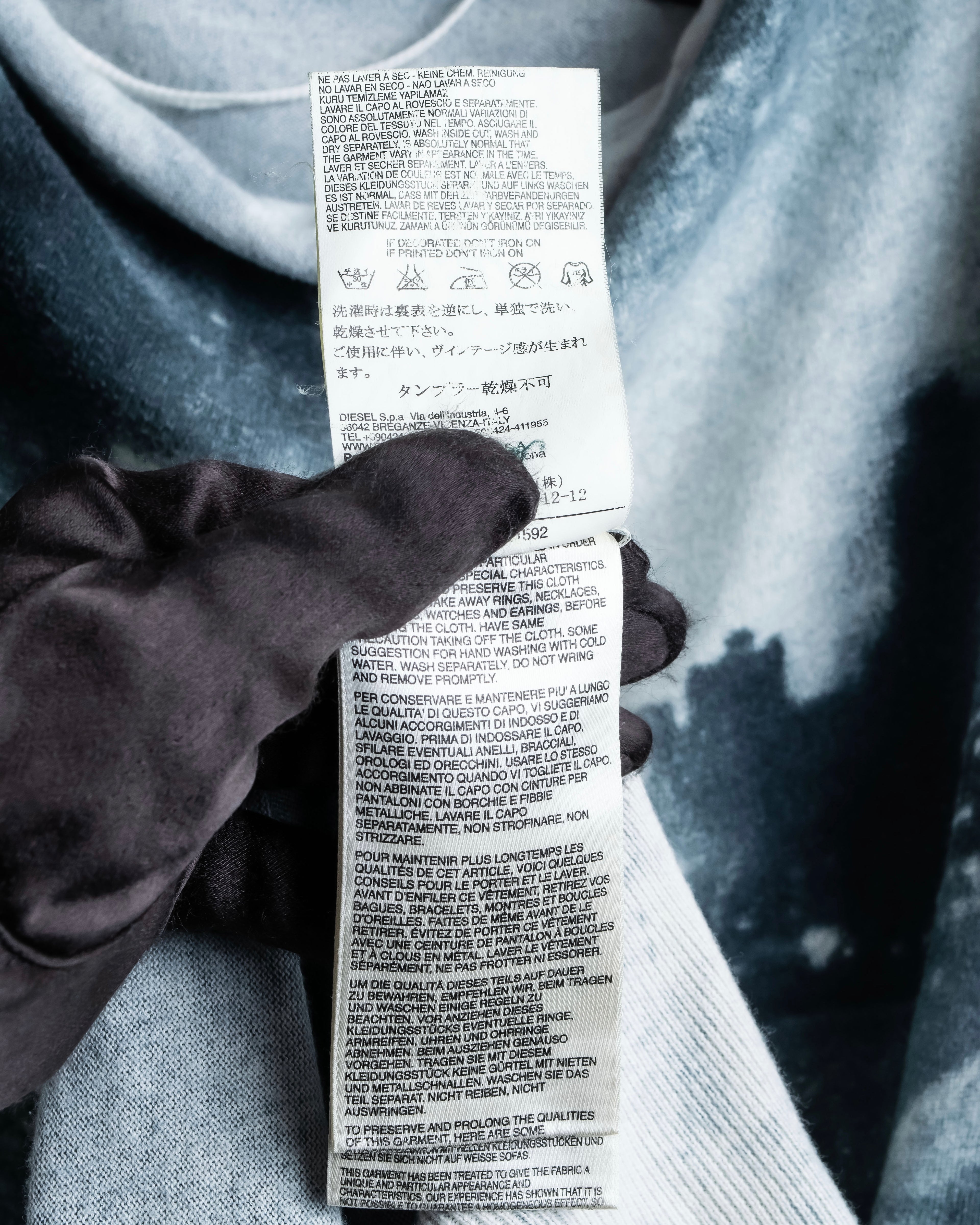 "DIESEL" Space pattern full graphic long tops