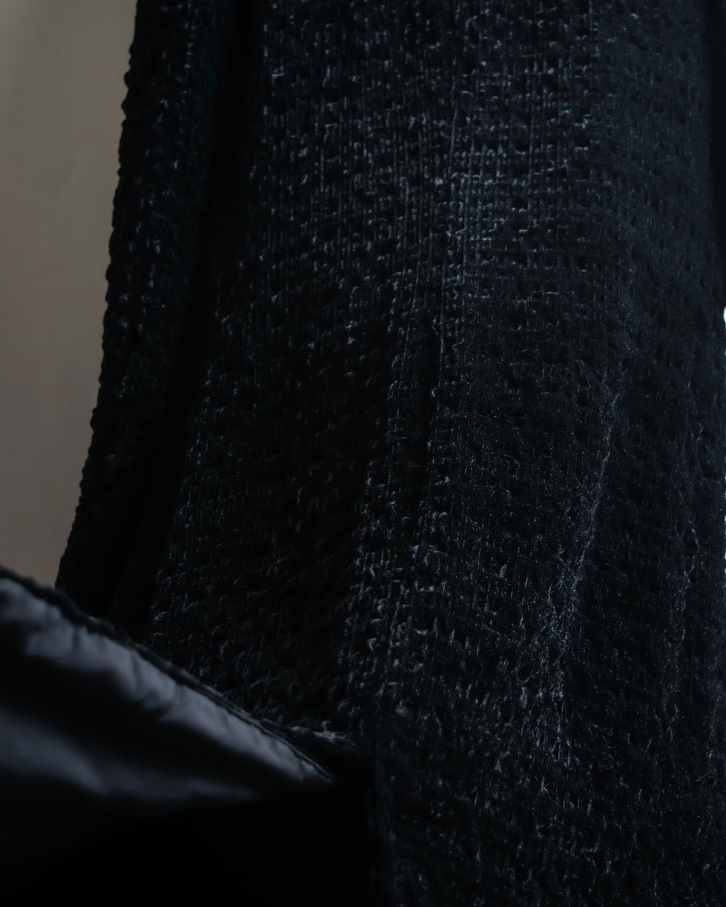 "GIORGIO ARMANI" Stand collar velour long coat